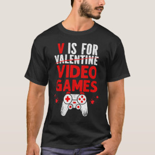 T-shirt Citation drôle de jeux vidéo anti-Saint-Valentin p