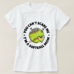 T-shirt Citation drôle de maman de softball Softball dit