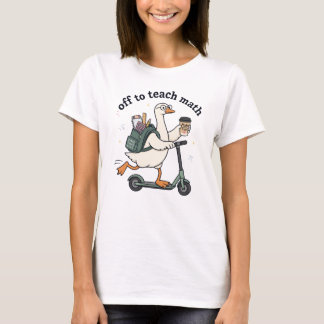 T-shirt Citation drôle de professeur de maths en partance 