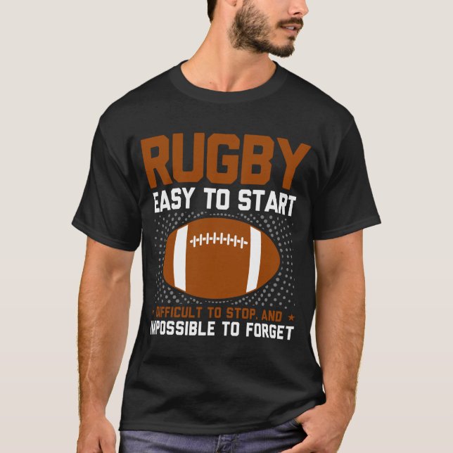 T-shirt Citation drôle de rugby (Devant)
