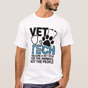 T-shirt Citation drôle de technicien vétérinaire introvert