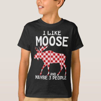 T-shirt Citation Drôle J'Aime Moose Xmas Party Et Peut-Êtr