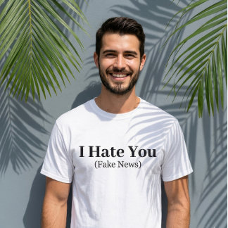 T-shirt Citation drôle lettrage Je déteste les fausses nou