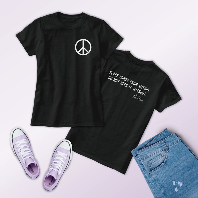 T-shirt Citation du Bouddha des signes de paix (Créateur téléchargé)