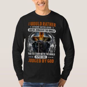 T-shirt Citation Du Chevalier Croix Du Lion Jésus Christ D
