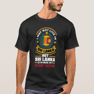 T-shirt Citation du drapeau sri-lankais du Sri Lanka