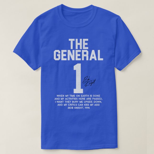 T-shirt Citation du général Jersey Bobby Knight (Design devant)