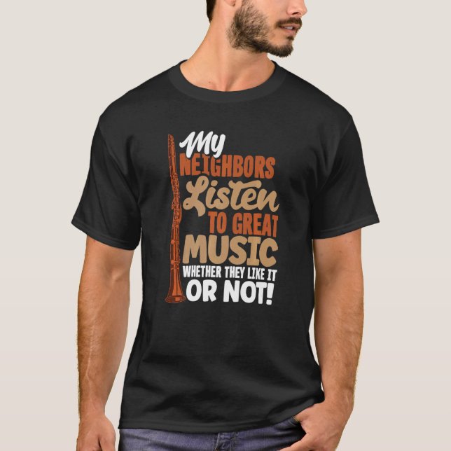 T-shirt Citation du lecteur Clarinet Clarinetist de basse (Devant)