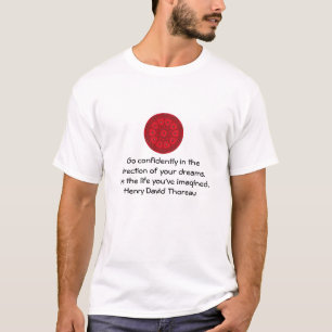 T-shirt Citation du rêve motivationnel Henry David Thorea