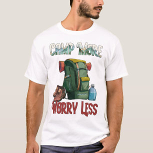 T-shirt Citation du sac à dos du camping