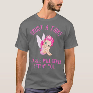 T-shirt Citation Fée Cottagecore Rose Pour Fille Ou Femme