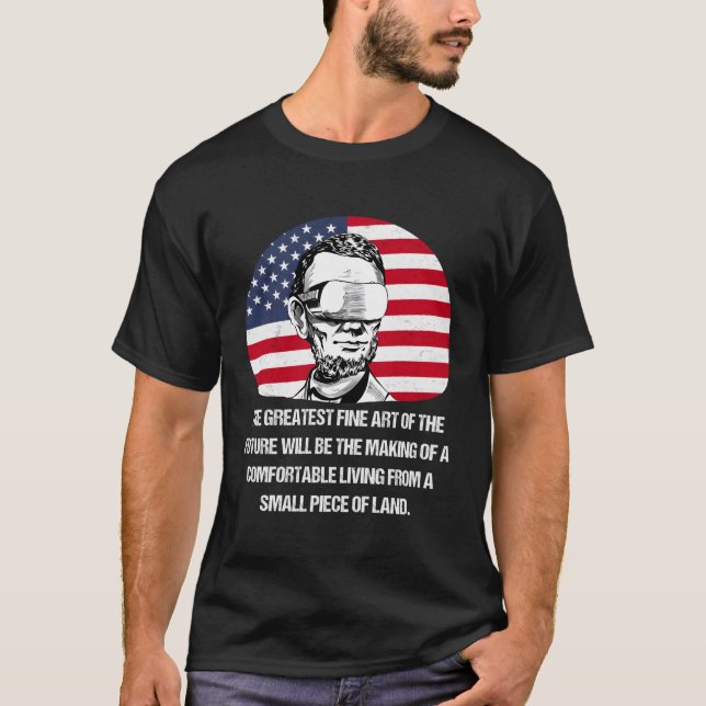 T-shirt Citation Futuriste Vr Fictive Lincoln (Devant)