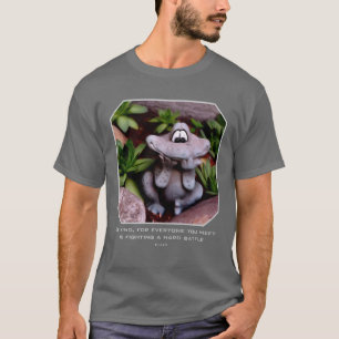 T-shirt Citation Inspirante de Jardin de Grenouille Mignon
