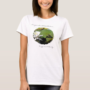 T-shirt Citation Inspirante De La Grenouille Et Du Lotus