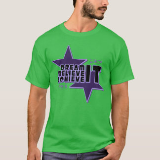 T-shirt Citation Inspirante Dream Believe Achieve Y2K 90s