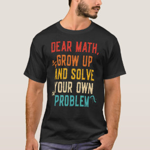 T-shirt Citation Math Pour Filles Garçons Ados Hommes Femm