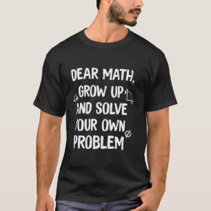 T-shirt Citation Mathématique Pour Ns Cher Math