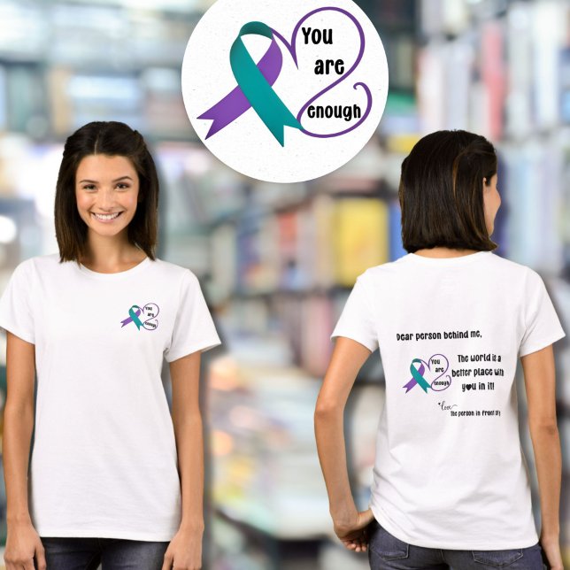 T-shirt Citation minimaliste "Vous Êtes Assez" Guérir l'Es ("You are Enough" Unisex T-Shirt, Mental Health Matters, You Are Important, Suicide Awareness T-Shirt)