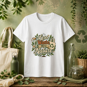 T-shirt Citation Moins de Déchets Plus de Nature