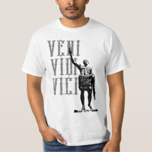 T-shirt Citation Motivante de César Veni Vidi Vici Mens