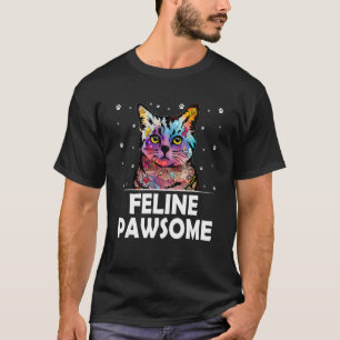 T-shirt Citation motivante géniale de félin Chat Pun Inspi