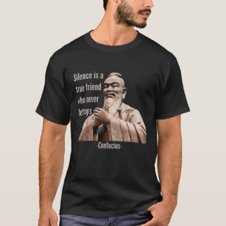 T-shirt Citation Motivationnelle Confucius Silence