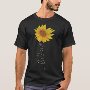 T-shirt Citation Motivationnelle Croit Flower Graphic Posi