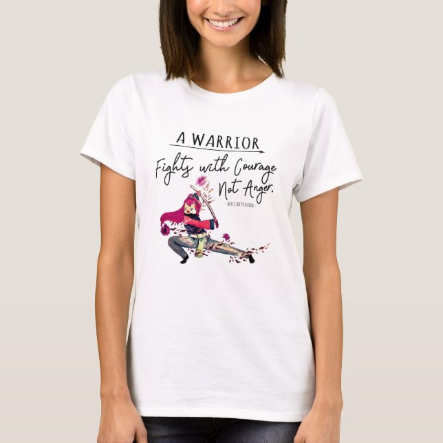 T-shirt Citation Motivationnelle de la force du guerrier d (Devant)