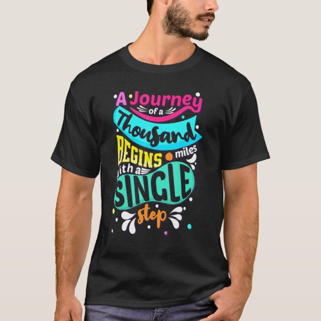 T-shirt Citation Motivationnelle De Lao Tzu (Devant)