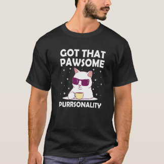 T-shirt Citation motivationnelle pour amateur de chat à pe