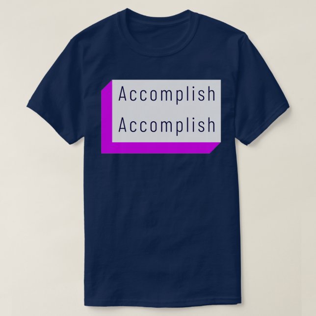 T-shirt Citation motivationnelle terminée (Design devant)