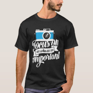 T-shirt Citation photographique Cadeau Caméra Lens Photogr