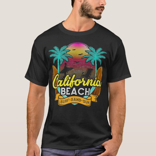 T-shirt Citation plage California Beach Surf Sand Sun (Devant)