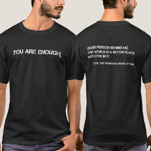 T-shirt Citation positive pour la personne derrière moi