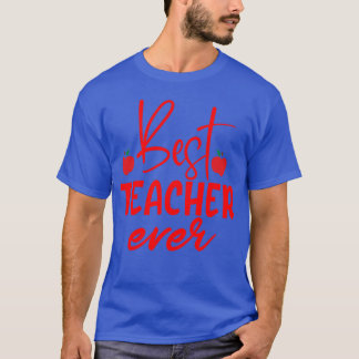 T-shirt Citation Rouge Meilleur Prof Ever famille