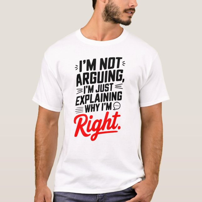 T-shirt Citation sarcastique Tee - Je ne suis pas en train (Devant)