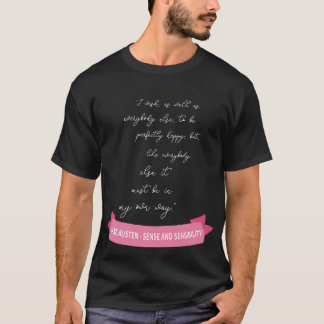T-shirt Citation Sens Et Sensibilité IIIAusten Silhouette