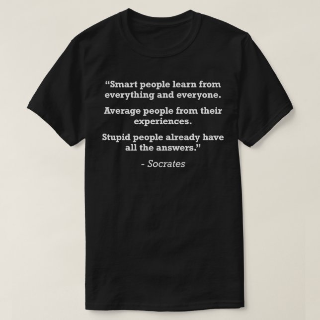 T-shirt Citation Socrates 13 (Design devant)