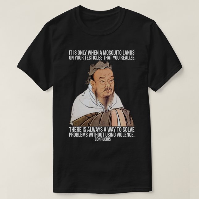 T-shirt Citation spirituelle amusante - Moustique sur les  (Design devant)