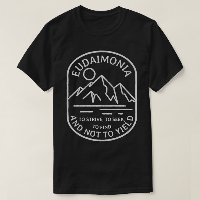 T-shirt Citation stoïque Amor Fati Eudaimonia Premium (Design devant)
