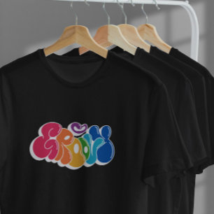 T-shirt Citation super Happy Retro