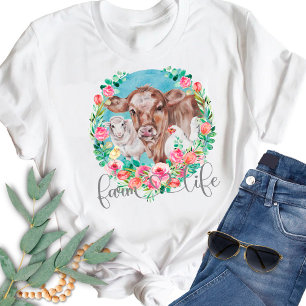 T-shirt Citation sur la vie agricole Famille Homestead Vac