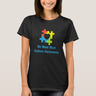 T-shirt Citation sur l'autisme Nous portons du bleu Avril 