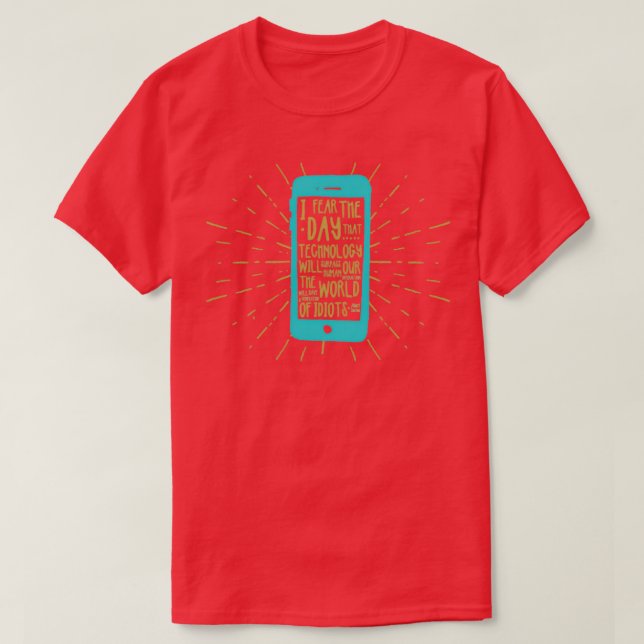 T-shirt Citation sur les technologies de l'information non (Design devant)
