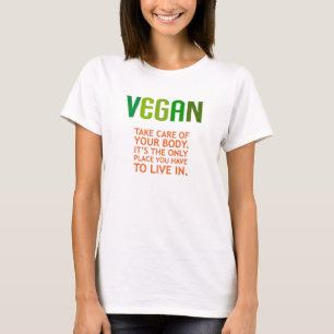 T-shirt Citation Vegan Your Body