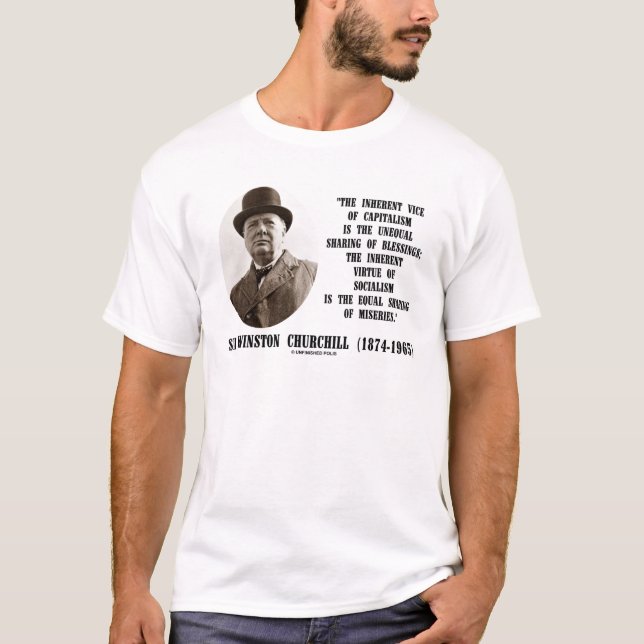 T-shirt Citation Vertue De Churchill, Vice-Président Du Ca (Devant)
