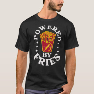 T-shirt Citations Alimentaires Pun Alimenté Par Fries Fren