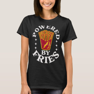 T-shirt Citations Alimentaires Pun Alimenté Par Fries Fren