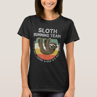 T-shirt Citations amusantes Sloth RunTeam Men Women Cadeau