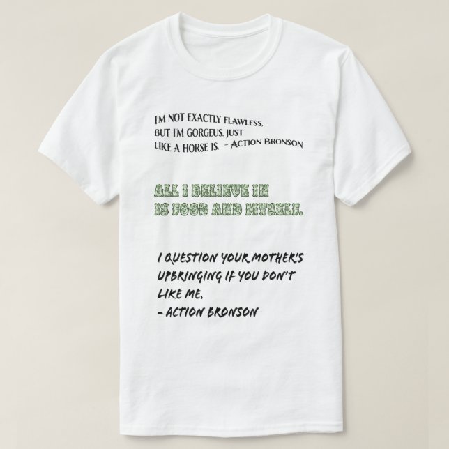 T-shirt Citations de Bronson Action amusante (Design devant)